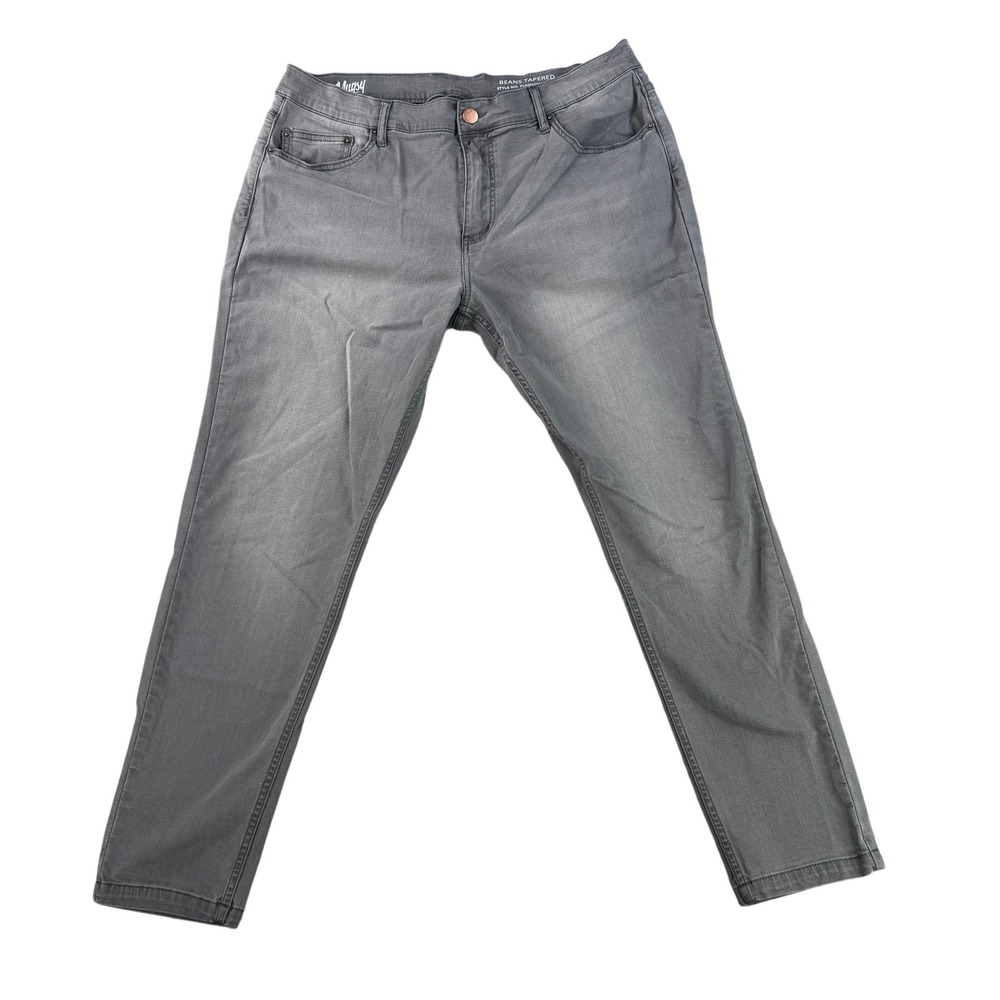 Mugsy Beans Tapered Jeans Mens 38x32 Gray Stretch Denim FLX3NTMG-38X32
